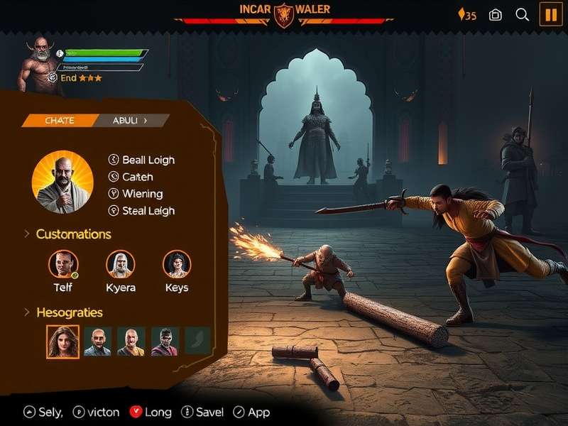 Incandescent Warrior gameplay screenshot showing combat and characters